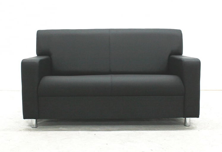 Диван офисный двойной Клерк 3 Черный Екотекс 3001 / Ecotex_1