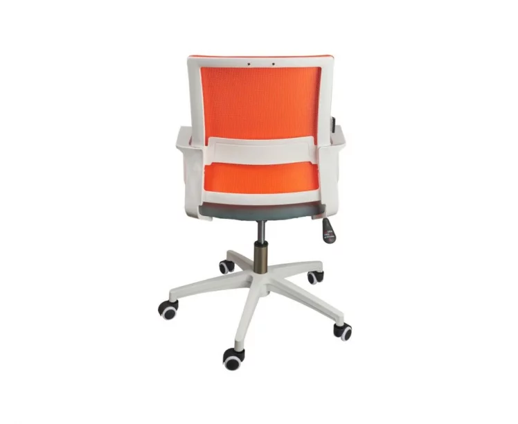 Кресло офисное Бит ЛБ белый пластик Оранжевый / LB_3
