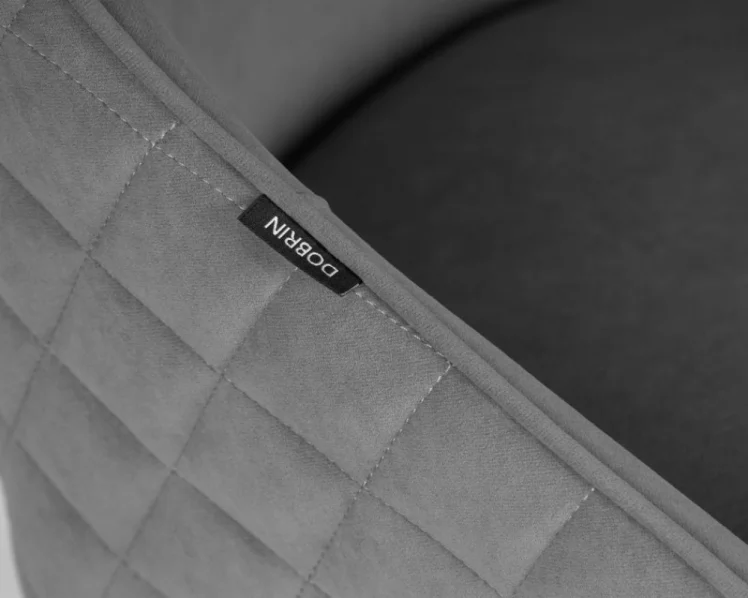 Стул обеденный ДОБРИН СТЕЛЛА (ЭМАЛЬ ЧЕРНЫЙ МУАР велюр Катаниа Стоне) / DOBRIN STELLA Catania Stone)_7