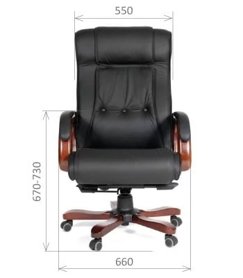 Кресло руководителя CХАИРМАН 653 кожа черная / CHAIRMAN_3