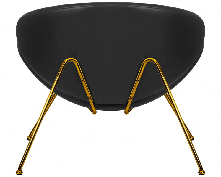 Кресло дизайнерское ДОБРИН ЕМИЛЙ (черный винил ЙП16, золотое основания) / DOBRIN EMILY YP16,_4