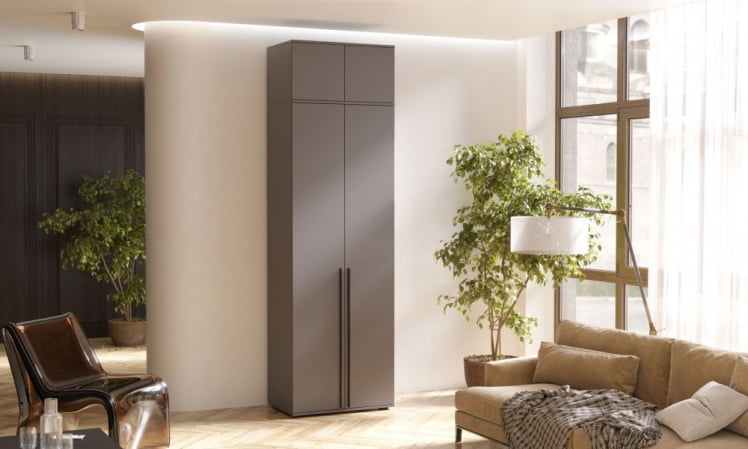 Шкаф Норд 2-х ств. + антресоль Графит_0