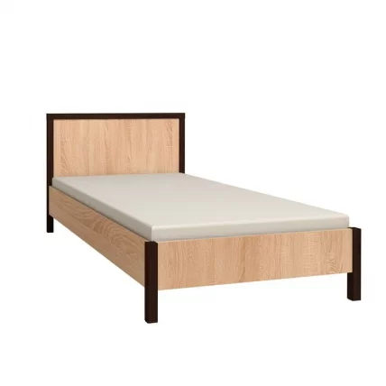 Кровать (1200) БАУХАУС 4 Дуб Сонома/Орех шоколадный(спальня) / BAUHAUS_0