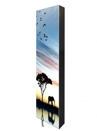 Поворотный зеркальный шкаф Драйв Шелф Арт (правый) Беленый дуб_4