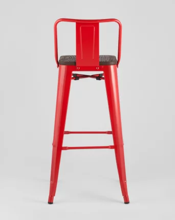 Стул барный Толикс Воод 75.5  со спинкой Красный / Tolix Wood_5