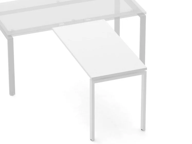 Брифинг-приставка для стола на П-обр.опорах Дека 7.10.12 Белый / Deka_1