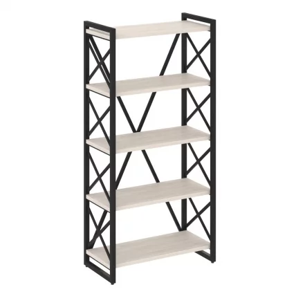 Стеллаж на регулируемых опорах - 5 полок ЛОФТ ВР.Л-МСТ.О-5.8 Металл черный Денвер светлый / LOFT VR.L-MST.O-5.8_0