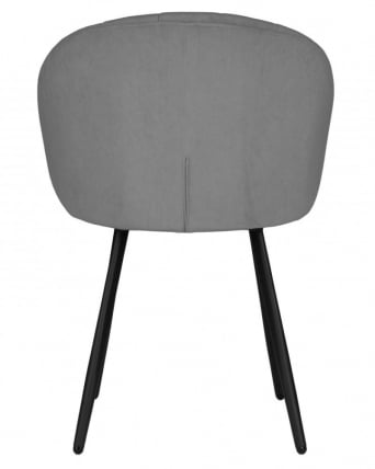 Стул обеденный ДОБРИН НАОМИ (ЭМАЛЬ ЧЕРНЫЙ МУАР велюр Катаниа Стоне) / DOBRIN NAOMI Catania Stone)_2