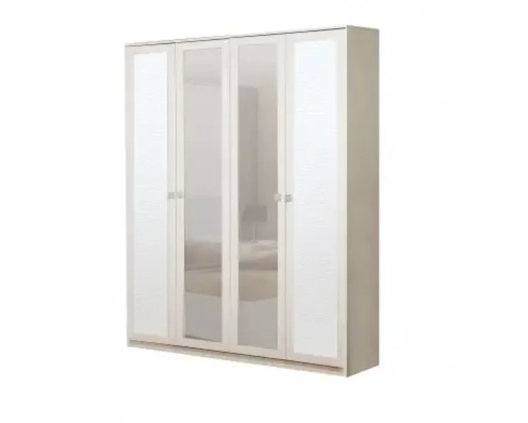 Шкаф для одежды Мона 05 Вудлайн кремовый Аруша венге Cрокодил белый / Crocodil_0