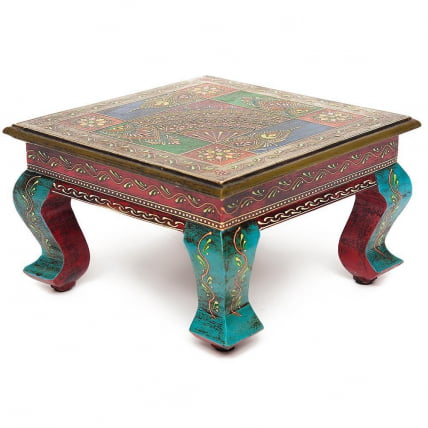 Столик Сеcрет Де Маисон ХАВЕЛЙ ( мод. БДЖ-001) дерево манго, 30кс30кс17 cм, этническая роспись / Secret De Maison HAVELY mod. BJ-001) 30x30x17 cm,_0