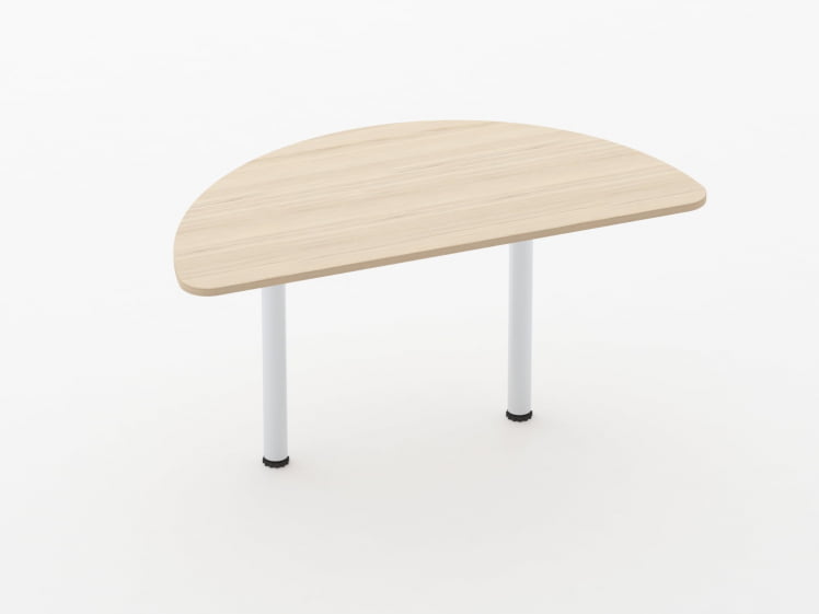 Приставка-полукруг для двух столов Глассй 2.18 Дуб молочный / Glassy_0