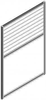 Перегородка со стеклом 1300 мм РАНД РП130СГ60 Дуб сонома светлый / RAND RP130SG60_0