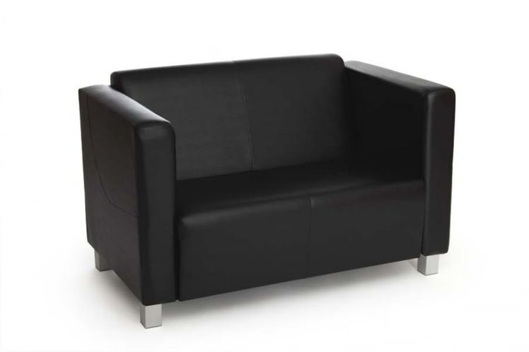 Диван двухместный Милано Комфорт Д2 Санторини 401 (черный) Категория 1_1