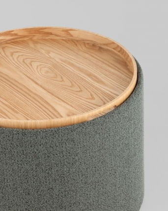 Пуф с ящиком Хюгге Л букле темно-серый / L_2