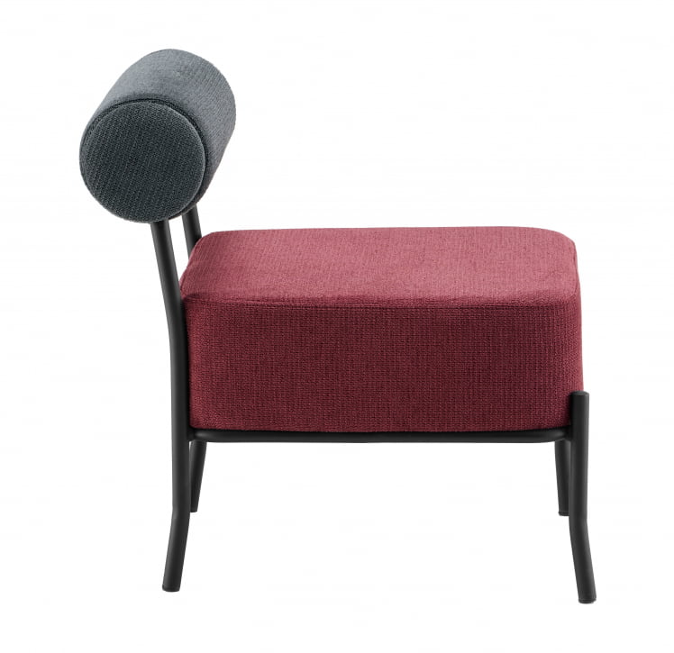 Кресло Понпоун К темно-серый бордо / Ponpoun_2