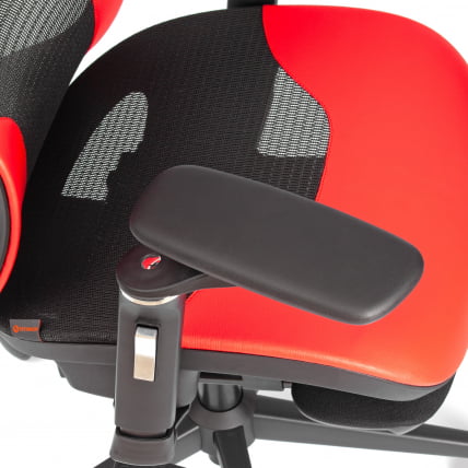 Кресло КингКобра иск. кожа / сетка, черный / красный / KingCobra_20