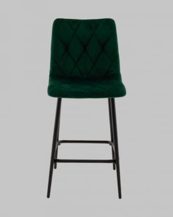 Стул полубарный Одди Диамонд велюр темно-зеленый / Diamond_2