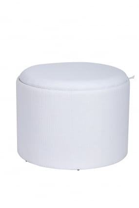 Пуф-столик с ящиком Хюгге Л рогожка Белый / L_1