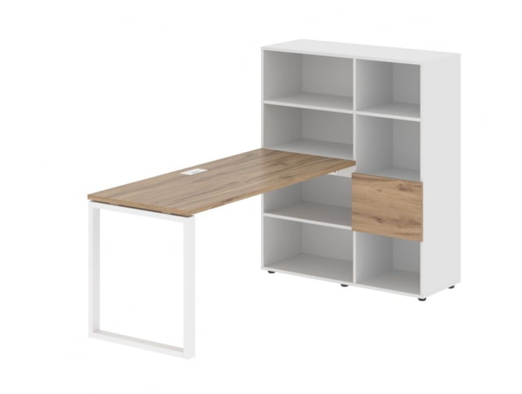 Рабочая станция ЕДИС ЕКРСТ 1115 Дуб Денвер светлый Белый Белый / EDIS EQRST_0