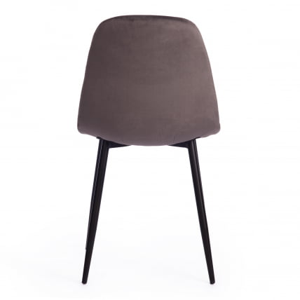 Стул БРЕЕЗЕ (мод. 4724) вельвет/металл, 44 х 53 х 87 см, Лигхт грей (светло-серый) ХЛР24 / черный / BREEZE (mod. Light grey HLR24_4