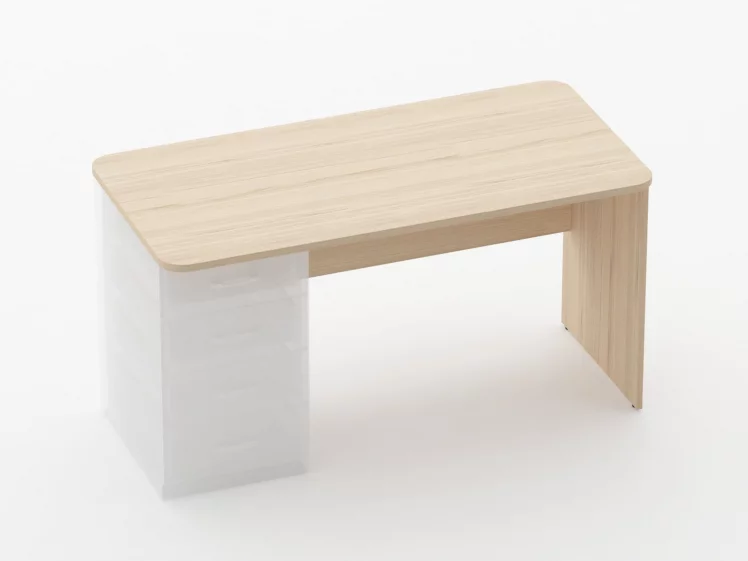 Стол прямой под встроенную тумбу Глассй 1.101.14Л Орех / Glassy_0