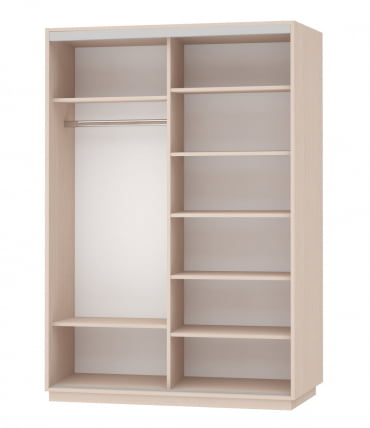 Шкаф-купе двухдверный Экспресс Дуо 1600х2200х Лондон/Дуб молочный / 1600х2200h_1