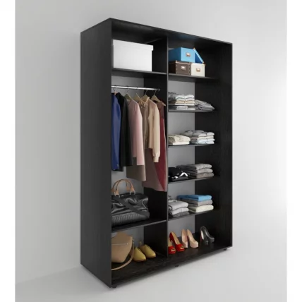 Шкаф-купе 3-х дверный Акцент-Дуэт Д 1400х600 Венге_1