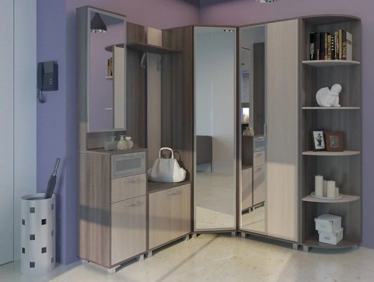 Вешалка ВЕСТ  600 Модуль 1 Ясень шимо темн/ясень шимо св / WEST_3