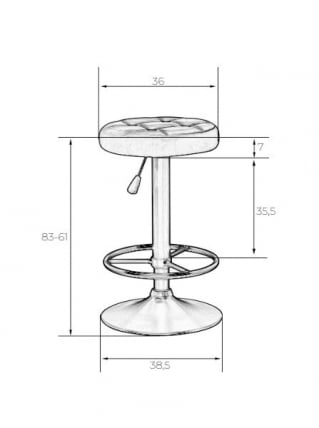 Табурет барный ДОБРИН БРУНО (серебряный) 2 шт / DOBRIN BRUNO_3
