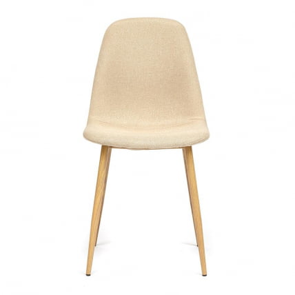 Стул БРЕЕЗЕ (мод. 4724) металл/ткань, 44х48х87см, бежевый/натуральное дерево / BREEZE (mod._3