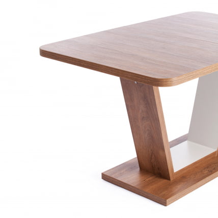 Стол обеденный ВОКС ЛДСП, 132-172кс85кс75,5 см, Дуб Канзас/Пепел / VOX 132-172x85x75,5_6