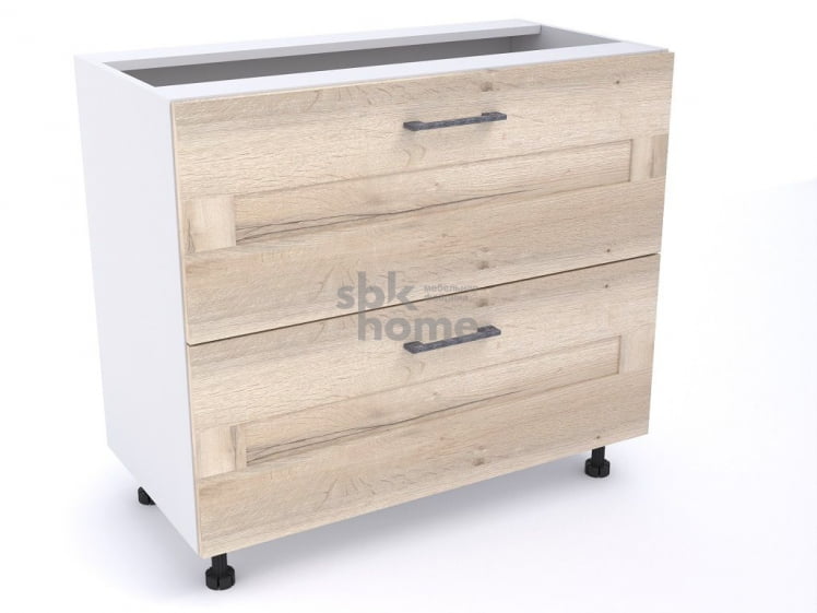 Стол с ящиками СЯ-90 (2), Дублин (900*470*820) Дуб галифакс белый, 21623_0