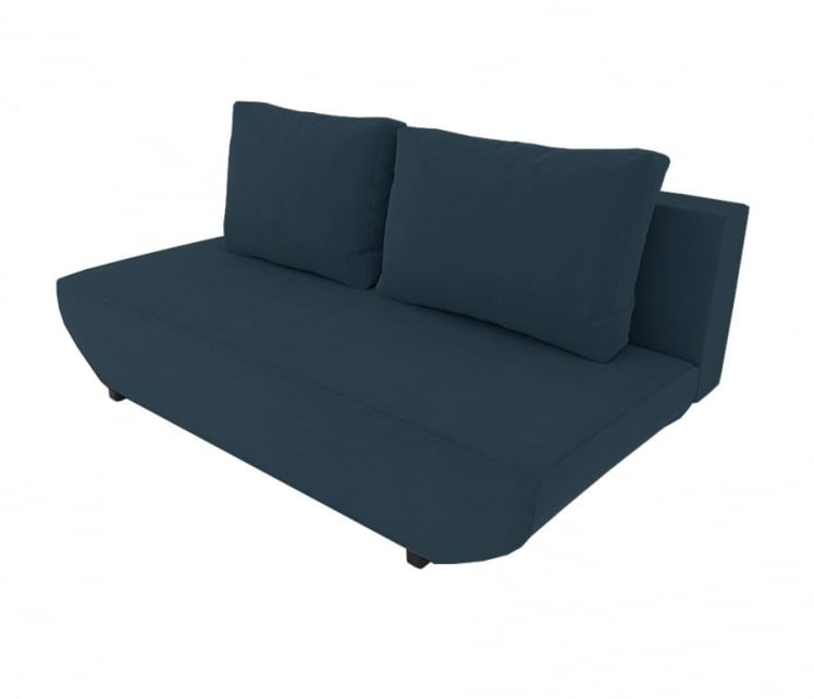 Диван Классик Мини без подлокотников (Берхоусе) Цвет фасада: Синий Велюто 54; Тип: Прямой; Материал фасада: Металл/Велюр / (Berhouse)_0