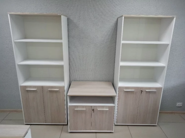 Тумба для оргтехники Дека 9.05.11 Дуб Сантана светлый/Белый / Deka_2