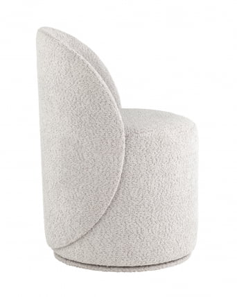 Пуф Лореен вращающийся букле Светло-серый / Loreen_3