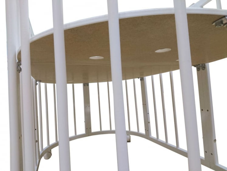 Кровать-трансформер с двумя матрасами и маятником Меррй Хаппй Мини матовая Слоновая кость (3 в 1) / Merry Happy Mini_6