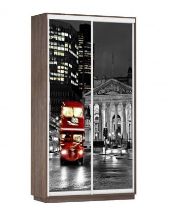 Шкаф-купе двухдверный Экспресс Дуо 1200х2200х Лондон/Венге / 1200х2200h_0