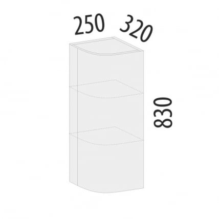 Шкаф кухонный торцевой закрытый (лев) Дакота 103.16_5