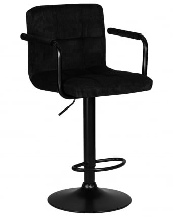 Стул барный ДОБРИН КРУГЕР АРМ БЛАCК (черный вельвет (ЛАР-Е2041-52)) / DOBRIN KRUGER ARM BLACK (LAR-E2041-52))_0