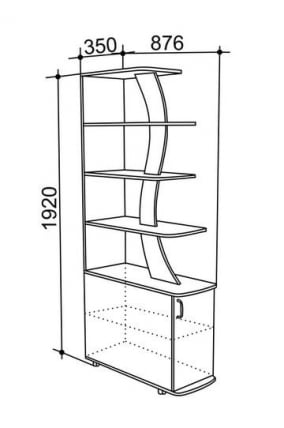 Стеллаж Стойка 5 Дуб Млечный_1