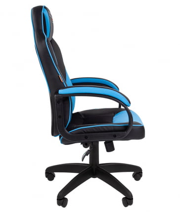 Кресло геймерское CХАИРМАН ДРАЙВ (ГАМЕ) 17 Черный Голубой / CHAIRMAN (GAME)_1