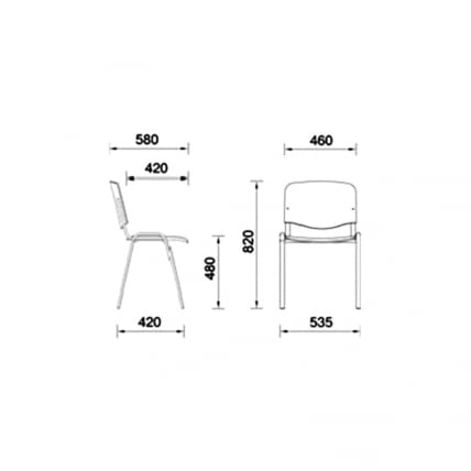 Офисный стул Исо блаcк кожзам Бежевый / Iso black_1