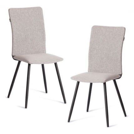 Стул обеденный Ла Роуссе (2 шт. в упаковке) НЕВ, ткань рогожка, серый/черный, 3М 16/2, 45х55х93 см / La Rousse NEW, 3M_0