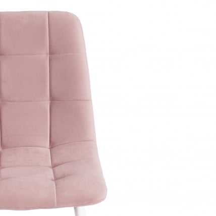 Стул CХИЛЛЙ МАКС Велюр/металл , 45 х 54 х 90 см , пыльно-розовый/белый / CHILLY MAX_5