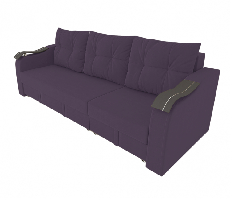 Диван прямой Рио Трансформер (Берхоусе) Цвет фасада: Бордо Велюто 25; Тип: Левый/правый; Материал фасада: Металл/Велюр / (Berhouse)_0