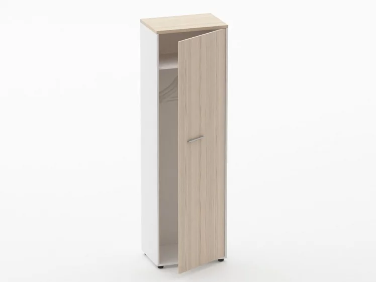 Шкаф для одежды 4 узкий Дека 10.19.302Пр Туя/Белый / Deka_1
