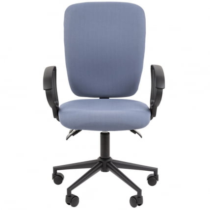 Офисное кресло CХАИРМАН 9801 Черный пластик (Блаcк) Голубой / CHAIRMAN (Black)_1