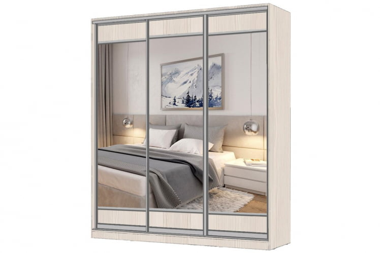 Шкаф-купе 3-х дверный Виктория 2000х584х2300, Бодега светлая 20ДЛЗЛДЛЗЛДЛЗЛ-ЯЯПП-Бс 310-3351_0