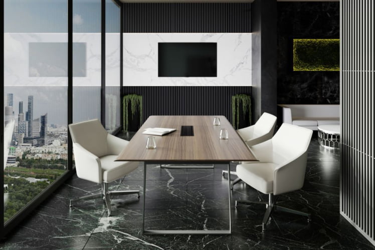 Стол переговорный КУАРТЗ КЗ.0102.БВ.ГФ / QUARTZ QZ.0102.BW.GF_2