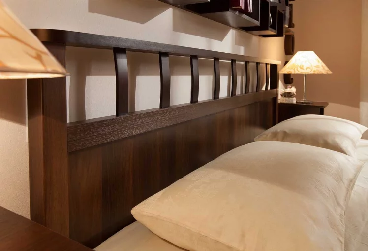 Кровать Люкс (1600) Шерлоcк 47 Орех шоколадный (спальня) / Sherlock_2